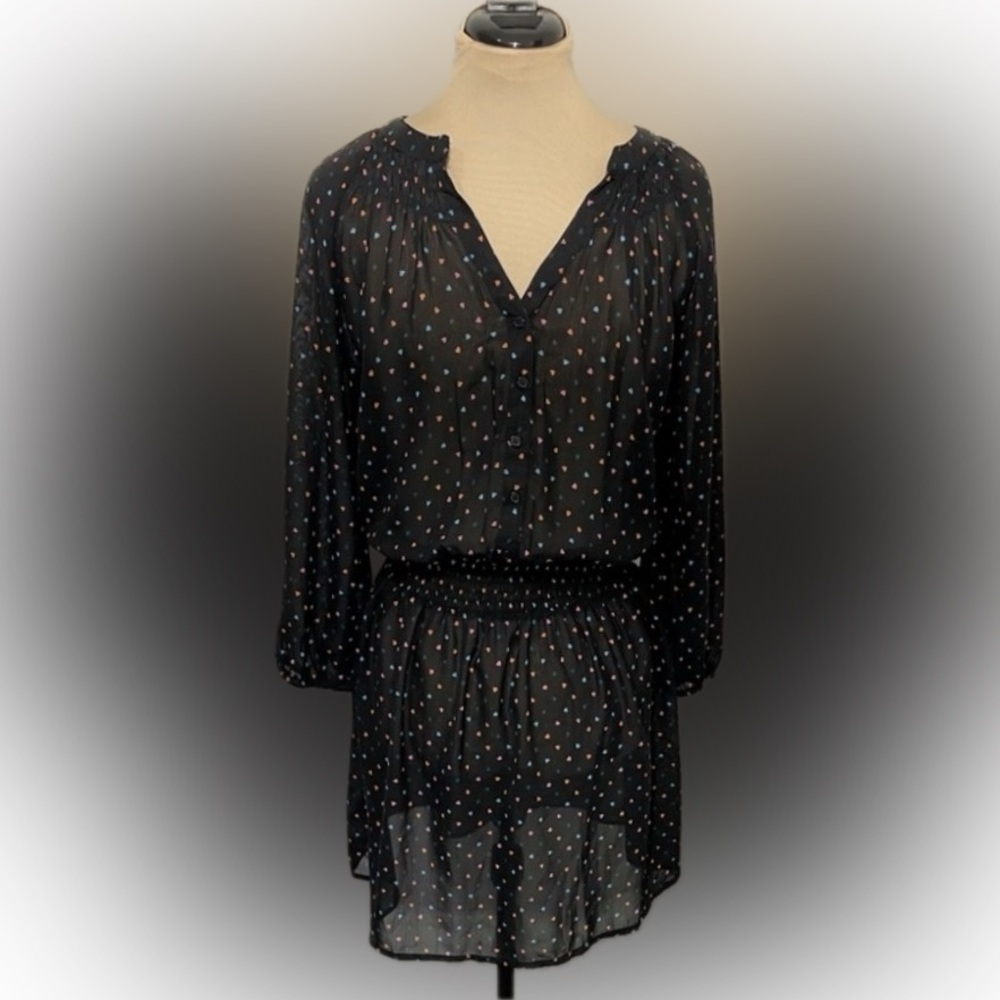 NWT Love Fire Black Sheer Mini Dress